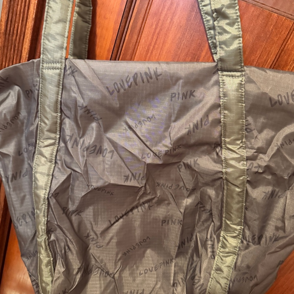 PINK Victoria's Secret Olive Tote Bag